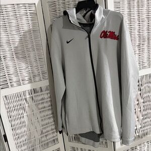 Nike Gray Hoodie with Ole Miss Embroidery